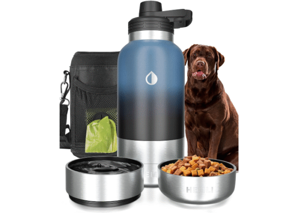 32 oz. Portable Dog Water Bottle and Bowl for Walking, Hiking and Travel